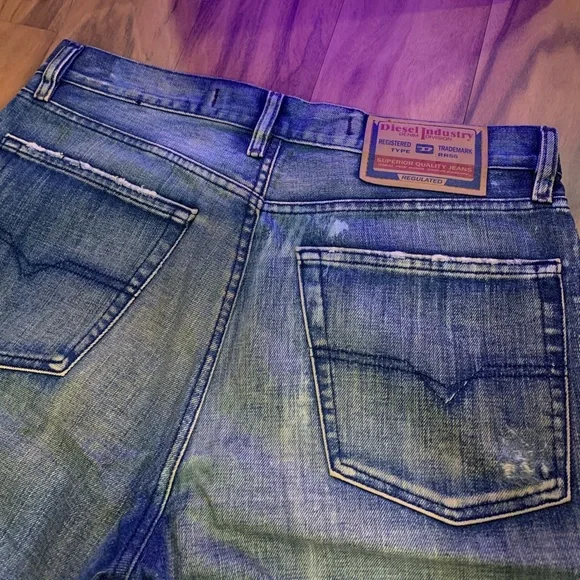 Diesel Italy Brush Faded Jeans
